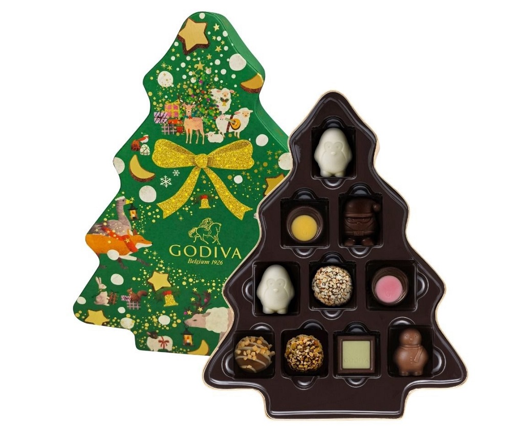 Holiday Tree Box with Chocolate 10pcs